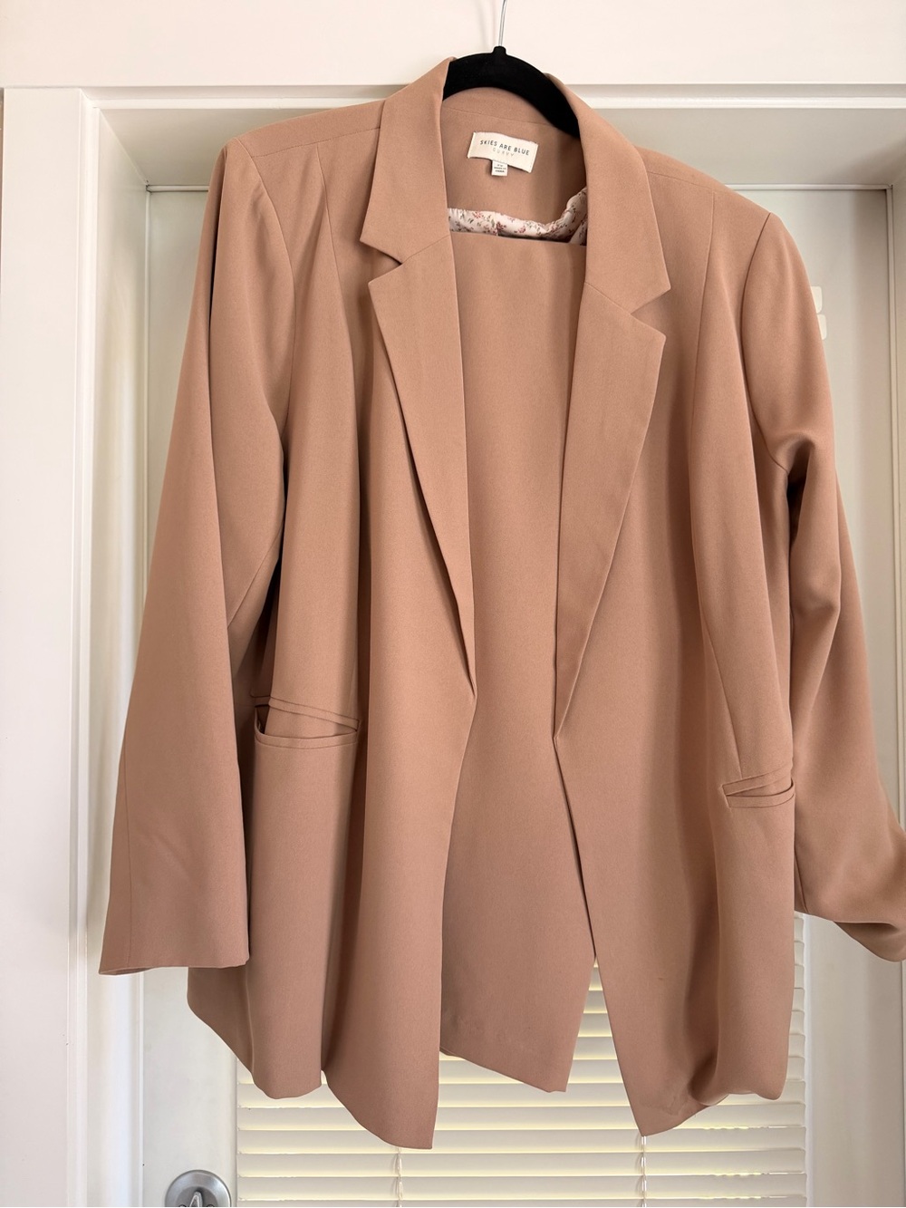Skies Are Blue Blazer in Tan with matching pants